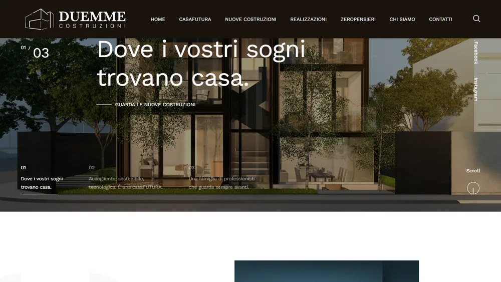 Il sito di Duemme Costruzioni