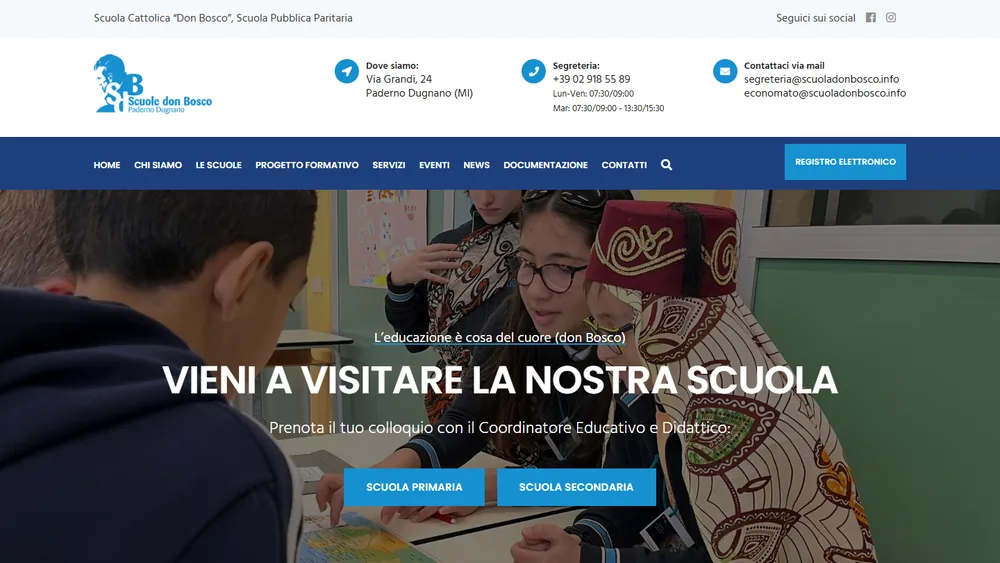 Il sito di Scuola Don Bosco